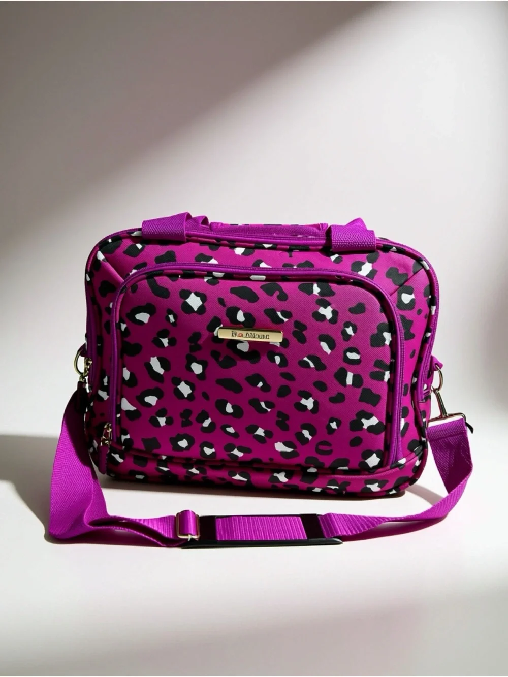 Rockland brand - Magenta Leopard Print Crossbody Bag